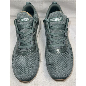 Skechers BOBS Squad Glitz Maker Sneaker 117006W Stretch Sage Women's Size 8